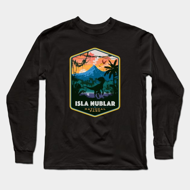 Isla Nublar National Park Long Sleeve T-Shirt by MindsparkCreative